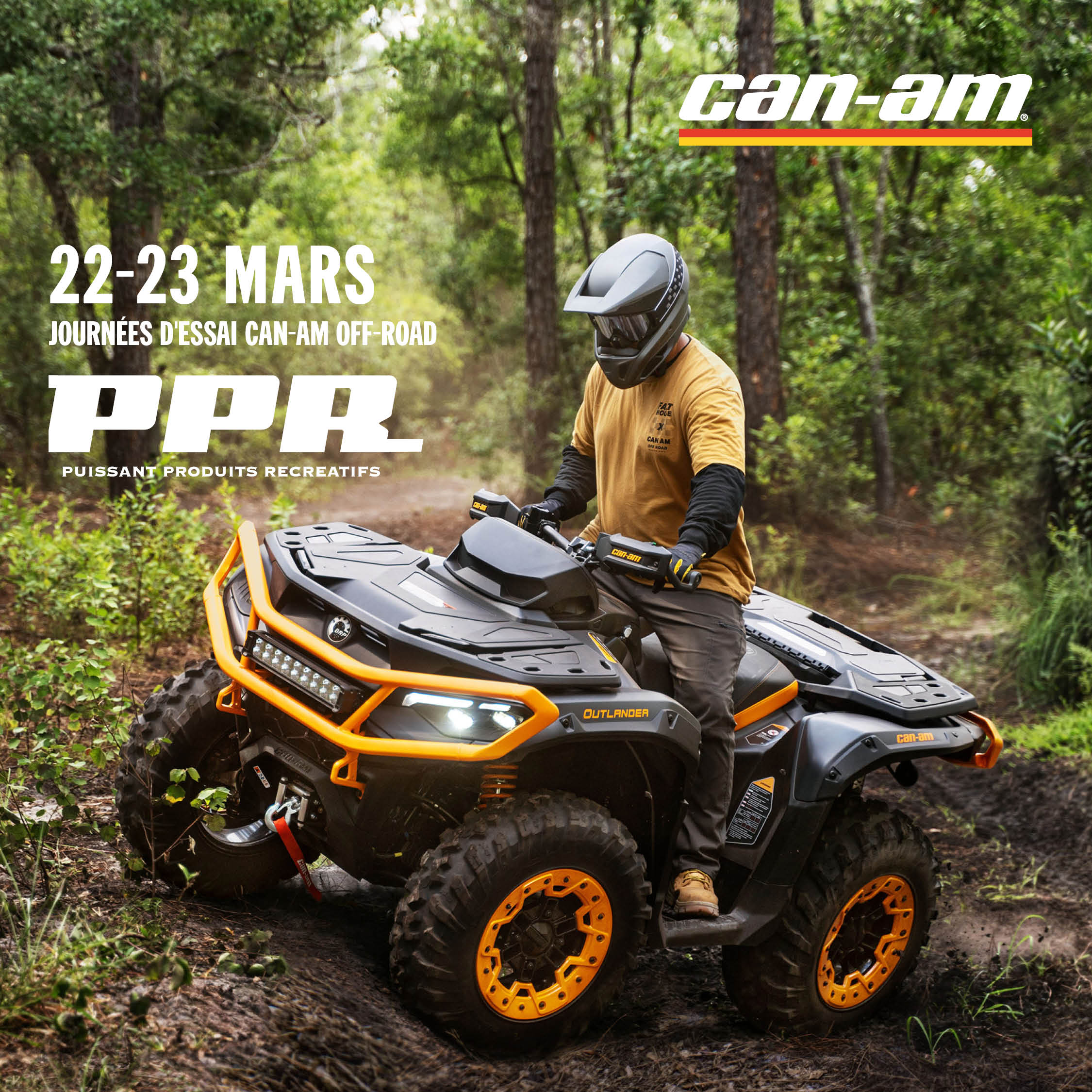 Evénement Off Road 2025 : Venez essayer la nouvelle gamme Quad Can-Am!