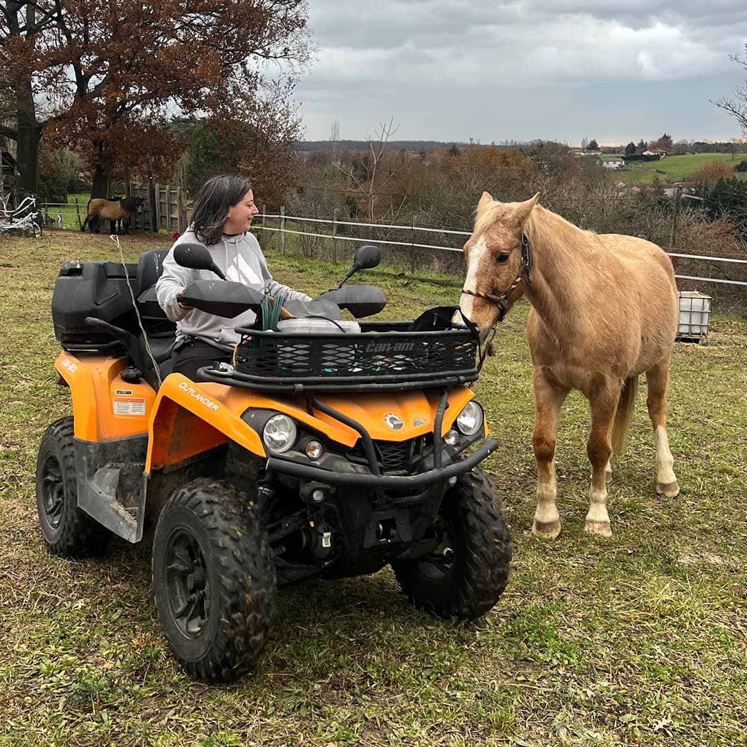 Kim, les chevaux c’est son dada !