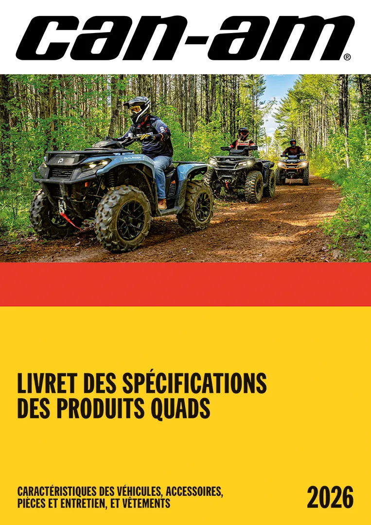 Catalogue Can-Am spécifications Quads 2026