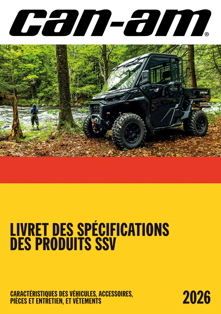 Catalogue Can-Am spécifications SSV 2026